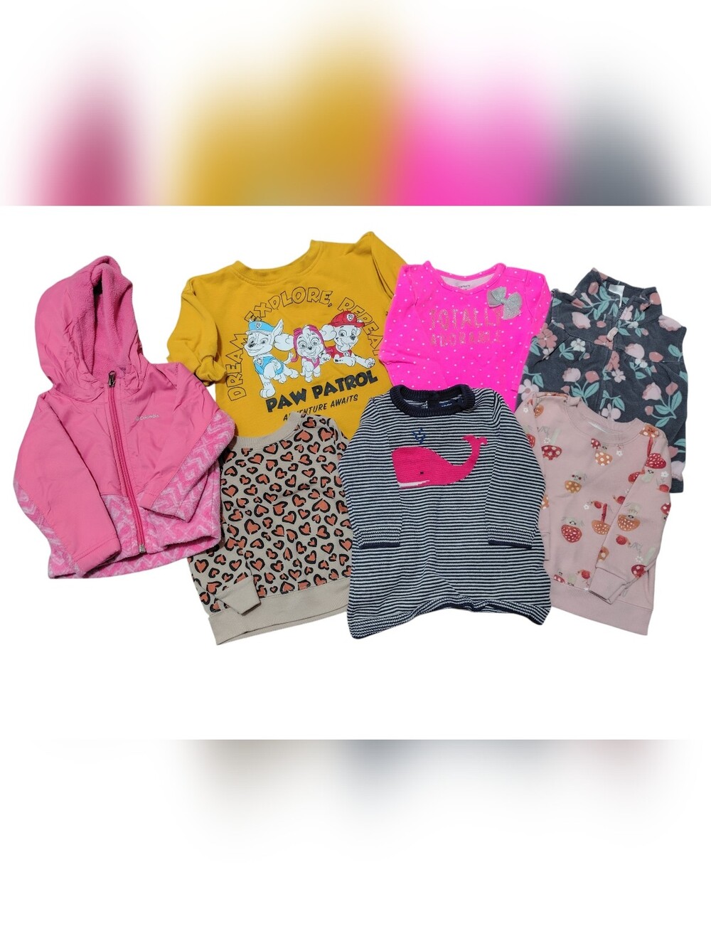 Baby Girl Clothes Bundle 6-12M 12M Columbia Gap Carter's Paw Patrol Lot Of 7